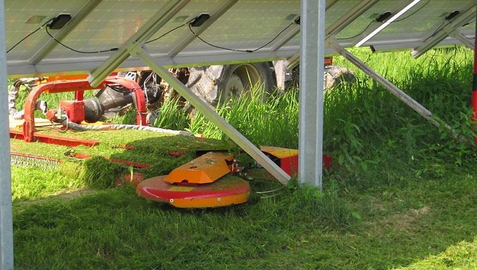 solar panel mower